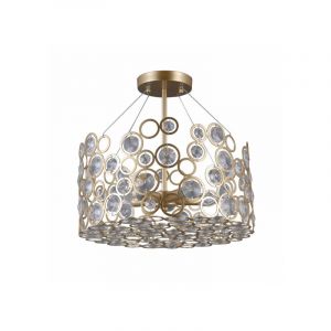 Italux Suspension en cristal Nardo Champagne dor&eacute; cristal et acier