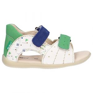 Kickers Boping-2, Sandale B&eacute;b&eacute; gar&ccedil;on, Blanc Bleu Vert Marina, 23 EU