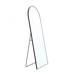 Sweeek - Miroir sur pied en aluminium 80 x 200 x 2,8 cm noir - Justin