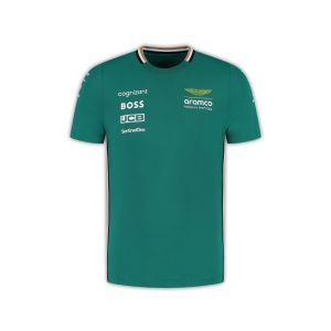 Aston Martin T-Shirt De L'&eacute;quipe Officiel Formule 1 Homme Vert
