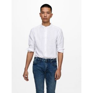 Only & Sons Chemise Col Mao Onscaiden XL white