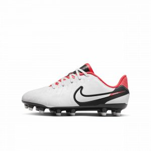Nike Chaussure de foot multi-surfaces &agrave; crampons Jr. Tiempo Legend 10 Academy pour enfant/ado - Blanc - Taille 38.5 - Male
