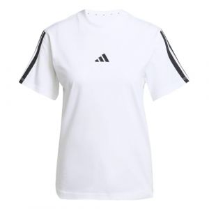 Adidas T-shirt Essentials Cotton 3 Stripes manches courtes blanc noir femme - S