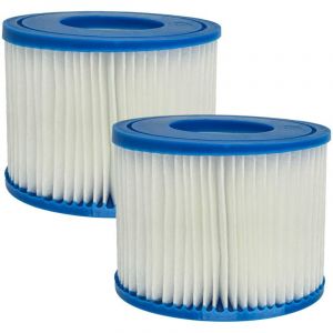 Vhbw 2x Cartouche filtrante type vi remplacement pour Bestway type vi pour spa, bain à remous - Filtre de rechange bleu / blanc