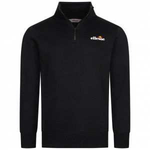ELLESSE Benevento Hommes Fermeture éclair 1/4 Sweat-shirt SOP23856-Noir