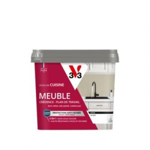 V33 Peinture de r&eacute;novation meuble cuisine blanc satin 750ml
