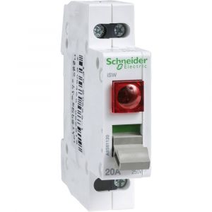 Image de Schneider Electric Acti9, iSW interrupteur de commande à voyant lumineux 230V 1P 32A 250VCA - A9S61132