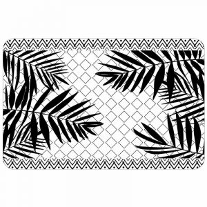 DECORLINE Set de Table "Yantra" 28x44cm Blanc & Noir