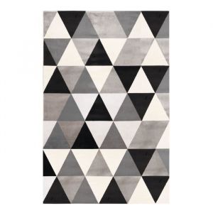 Image de Alecto TAO SCANDI Tapis de salon - 190 x 290 cm - Polypropylène - Noir