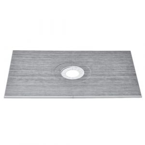 VEVOR Kit de bordure de douche, 1524 x 965 mm kit de cuvette de douche drain central, installation de douche EPS légers 2 chiffons imperméables, bâtons de pente de cuvette de douche pour salle de bain