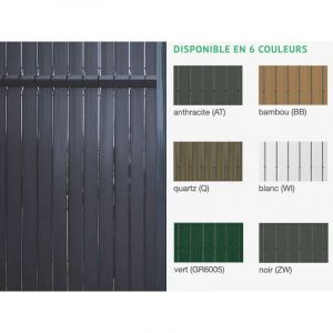 GMP Kit Occultation &ndash; Lamelles Pvc Pour Panneau Rigide - Maille 55 Mm &ndash; L250 Cm X H193 Cm - Vert