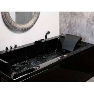 Beliani Baignoire baln&eacute;o noire cot&eacute; gauche Varadero