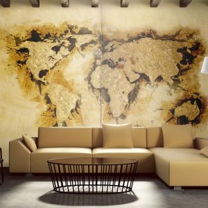 Artgeist Papier Peint "Gold Diggers' Map of the World II" 450x270cm