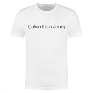Calvin Klein T-shirt slim Institutional Logo Blanc - Taille L;M;S;XL;XS;2XL