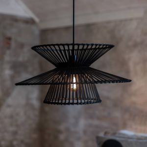Markslojd Suspension Duplici, noir, bambou, &Oslash; 57 cm, E27