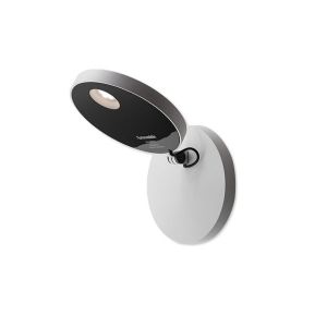 Artemide Lampe murale applique DEMETRA FARETTO avec interrupteur (2700K blanc - Aluminium)