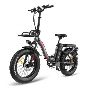 Vélo Électrique Pliable Fafrees F20 Max 20 Pouces Autonomie 120km Amortisseur Avant Fat Bike Batterie 48v22.5ah Gris