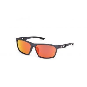 Adidas Sport Homme SP0101 02L Lunettes de soleil Inject&eacute; Noir Marron Carr&eacute; Normale