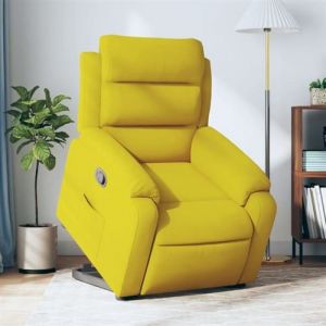 VidaXL Fauteuil de relaxation inclinable velours jaune