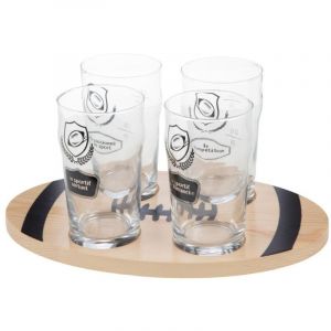 Amadeus Planche 4 verres &agrave; bi&egrave;re Rugby
