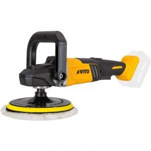 Vito Polisseuse Brushless sans fil 20V 6 Vitesses 2 Eponges Tampons de polissage &Oslash; 180mm Sans Batterie Sans Chargeur