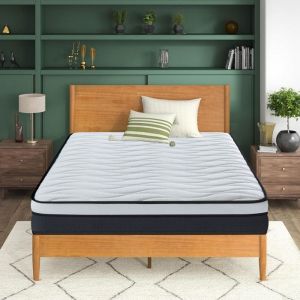 Yidatong - Matelas 90x190 cm Premium - &Eacute;p 24cm - Ultra Respirante - Mousse rh + Ressorts ensach&eacute;s - Anti-acariens - 7 Zones de Soutien Latex