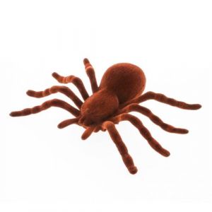 Ruedelafete Araignée brune floquée 18cm