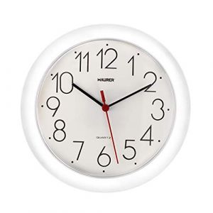 Maurer Horloge murale ø 25 cm. Blanc