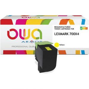 OWA 80 g - jaune - compatible - remanufacturé - cartouche de toner (alternative pour : Lexmark 700X4) - pour Lexmark CS510de, CS510dte