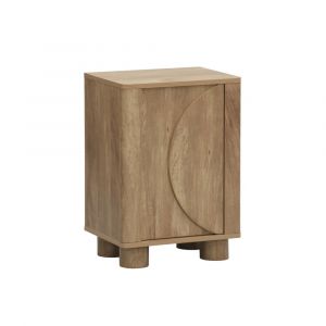 Sweeek - Table de chevet effet bois de manguier 1 porte réversible Pondi