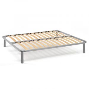 Talamo Italia Sommier orthopédique avec 14 lattes, adapté pour lit double, Made in Italy, Sommier en contreplaqué de bouleau, cm 160x200h34