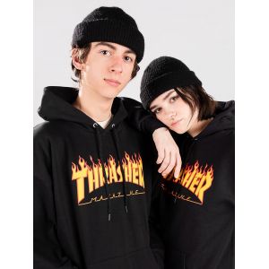 Thrasher Sweat hood flame black l