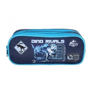 Bagtrotter Trousse Scolaire 2 Compartiments Jurassic World Bleu (-Bagtrotter-, neuf)