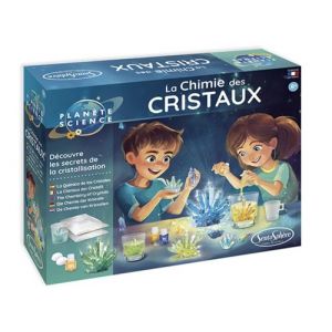 Sentosphère Planète Science - La Chimie des Cristaux - Apprendre à créer et Organiser soi-même la Formation de Cristaux - pour Enfants dès 8 Ans - Fabriqué en France - 28900