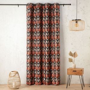 LINDER Rideau &agrave; ?illets 140x260cm JOSEPHINE-Orange corail