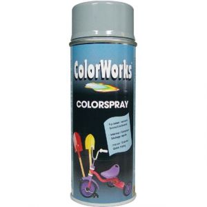 Colorworks Peinture aérosol brillante Gris argent - 400 ml