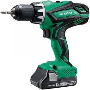Hikoki Perceuse - Visseuse sans fil 18 V 3.0 Ah Li-ion + 2 batteries 3.0 Ah + 1 chargeur HITACHI DS18DJLWBZ