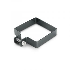 Collier de fixation carré 60 x 60 mm pour portillon grillagé Gris anthracite