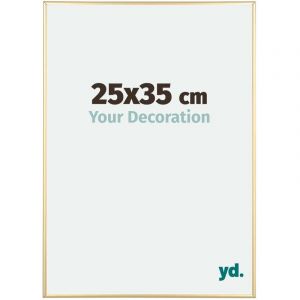 Your Decoration - 25x35 cm - Cadres Photos en Aluminium Avec Verre acrylique - Excellente Qualité - Or Brillant - Cadre Decoration Murale - Austin,