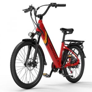 Lankeleisi Es500 Pro Vélo Électrique 48v 14.5ah 130km 500w Cadre 15'' Roue Aluminium 24" Rouge
