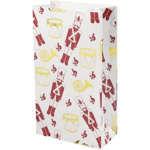 Creotime Sac en papier à motifs - 21 x 6 x 12 cm - Casse-noisette - 8 pcs