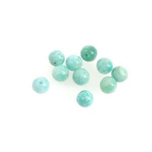 Perle Naturelle Ronde 6 mm Amazonite - 10 pcs