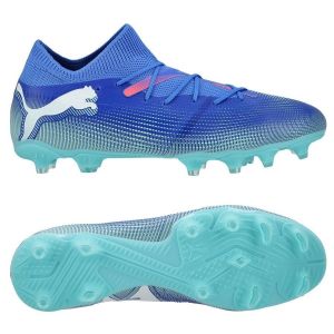 Puma Femme Future 7 Match FG/AG Wn's Soccer Shoe, Bluemazing White-Electric Peppermint, 38 EU