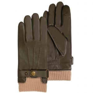 Isotoner Gants tatciles, en cuir d'agneau pleine fleur, doublés polaire