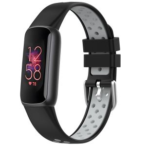 Imoshion Bracelet sportif en silicone Fitbit Luxe - Noir/Gris