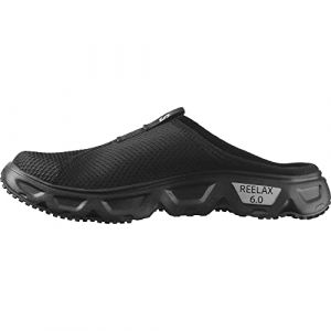 Salomon Reelax Slide 6.0 Chaussures de Récupération pour Homme, Foulée amortie, Confort instantané et longue durée, Style polyvalent, Black, 48