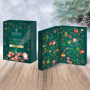 Bovetti Artisan Chocolatier Calendrier de l'avent 24 chocolats au lait