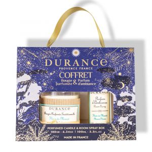 Durance Coffret Bougie et Parfum d'Ambiance Fleur de Monoï