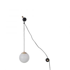 Image de Dutchbone BULAN - Applique murale design boule - Noir / Blanc