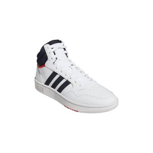 Adidas Homme Hoops 3.0 Mid Baskets, Ftwr White/Legend Ink/Vivid Red, 38 2/3 EU